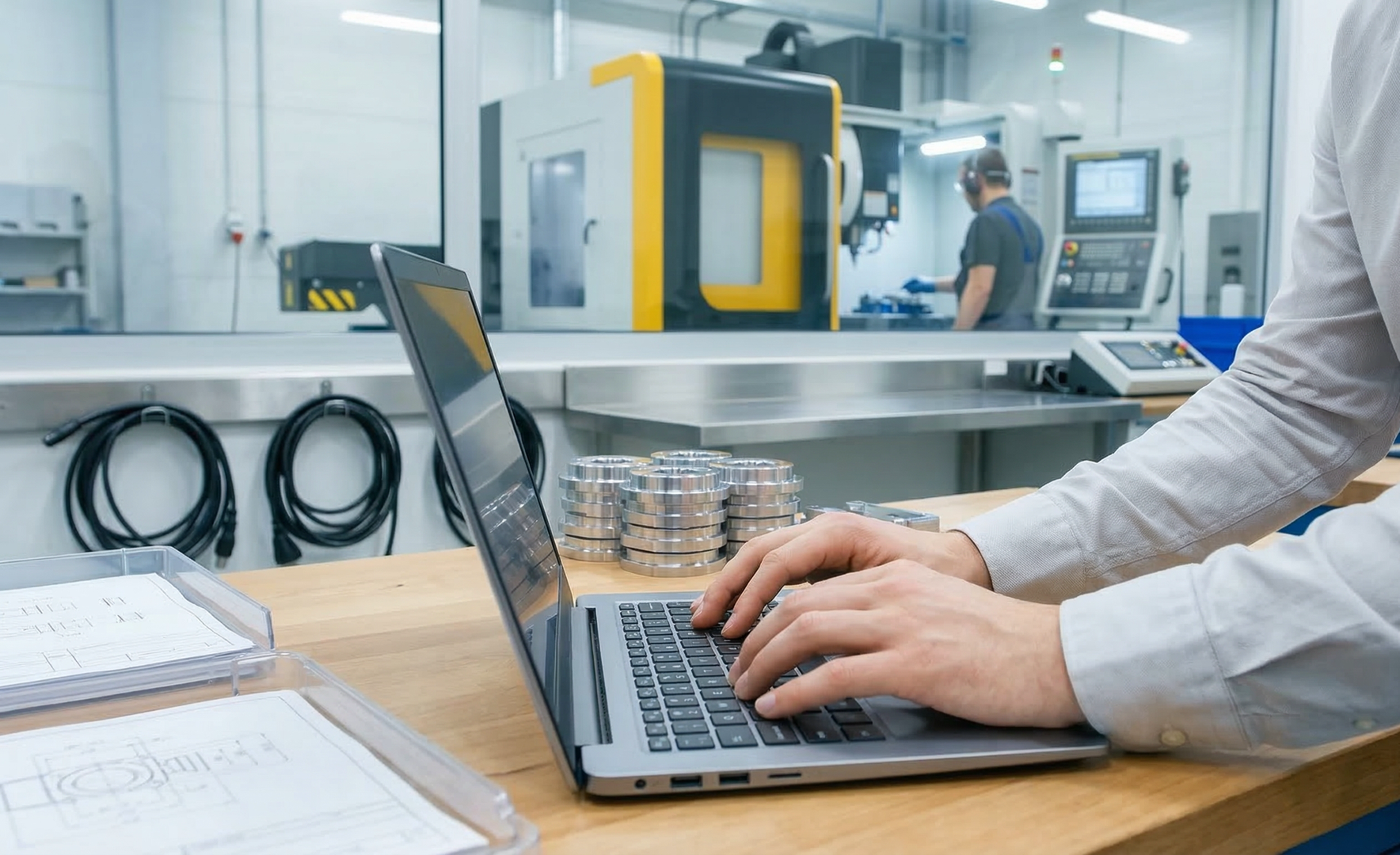 최신 제조 장비와 공정 역량을 보여주는 비주얼